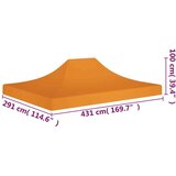 Krov za šator za zabave 4 5 x 3 m narančasti 270 g/m² | shoptok.hr