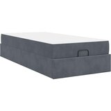 vidaXL Konstrukcija postelje Temno siva 90 x 200 cm Žamet | Shoptok.si