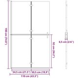  Zid za walk-in tuš Ostalo Crna i tamnoprozirna 110 x 190 cm | shoptok.hr