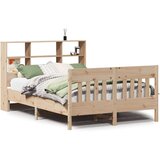vidaXL Posteljni okvir brez vzmetnice 135x190 cm trdna borovina | Shoptok.si