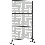  Zaslon za privatnost 100 x 50 x 180 cm Pocinčani čelik Srebrna | Eponuda.com
