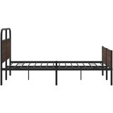 vidaXL Metalni okvir kreveta bez madraca smeđa boja hrasta 160x200 cm | shoptok.hr