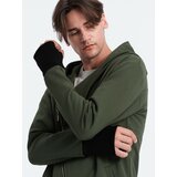 Ombre Asymmetrical men's sweatshirt with a spacious hood NANTES Cene