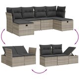  6-dijelni set vrtnih sofa od poliratana s jastucima svjetlosivi | shoptok.hr