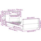  Posteljni okvir brez vzmetnice bel 100x200 cm trdna borovina, (21606966) | Shoptok.si