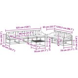  Set vanjskih sofa 7 kom. Bijela i krem | shoptok.hr