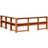  Knjižnica vzglavje L-oblike voščeno rjava 200 cm trdna borovina, (21792337) | Shoptok.si