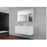 Tboss kopalniška omarica z umivalnikoma modena 120 cm, bela | Shoptok.si