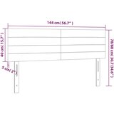  LED uzglavlje krem 144x5x78/88 cm od tkanine | shoptok.hr