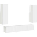  Set TV komoda Zidne 3 pcs Visoki sjaj bijela Konstruirano drvo | shoptok.hr