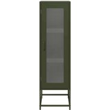 vidaXL Highboard Olive Green 36x39x123 cm Hladno valjano jeklo | Shoptok.si