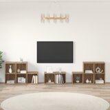 vidaXL Set TV omar 8 pcs Umetni hrast 37 x 35 x 72 cm Konstruiran les, (5000068931) | Shoptok.si