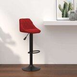vidaXL Barski stolček vinsko rdeč žamet | Shoptok.si