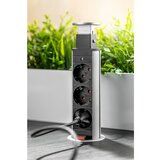 Gtv Potopna vtičnica 3x220V Ø60mm, siva | Shoptok.si
