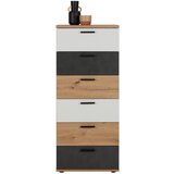 Mömax komoda sofia, barva hrasta, bela, črna | Shoptok.si