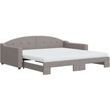  Izvlečna dnevna postelja z vzmetnicami taupe 100x200 cm blago, (20936898) | Shoptok.si