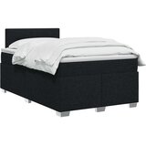  Boxspring krevet s madracem Crna 120 x 190 cm Tkanina | shoptok.hr