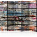Artgeist Paravan Colourful Wood I, 5-Delni, Enostranski | Shoptok.si