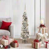 vidaXL Umestno božično drevo Bela 120 cm PVC, kovina in plastika | Shoptok.si