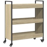 The Living Store Kuhinjski voziček sonoma hrast 70x30x82 cm inženirski les - Kuhinjski Voziček, (21498969) | Shoptok.si