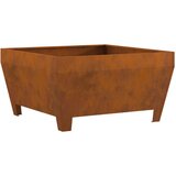 vidaXL Corten jeklo 80 x 80 x 43 cm Vzdržljivo Rustikalno ognjišče | Shoptok.si