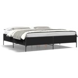  The Living Store Posteljni okvir črn 200x200 cm inženirski les in kovina - Posteljni Okvir, (21445676) | Shoptok.si