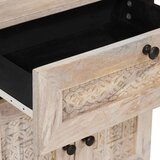 vidaXL Noćni ormarić s ladicama Bež 50 x 33 x 60 cm masivno drvo manga | shoptok.hr