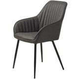 Unique Furniture Tamno siva blagovaonska stolica od umjetne kože Melfort – | shoptok.hr