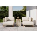 Bessagi Garden Lounge Garnitura Marilou, 3-Delno, Svetlo Siva | Shoptok.si