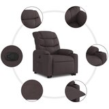  Električni naslonjač na podizanje od tkanine tamnosmeđi | shoptok.hr