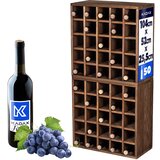 KADAX Stojalo za vino, leseno stojalo za 50 steklenic, omarica za alkohol, 104 cm, komplet 2 kosov, (5000362716) Cene