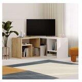 Hanah home tv polica glis sapphire oak white Cene