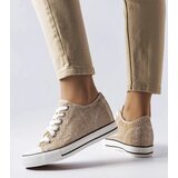 Gemre Gold Glitter Wedge Sneakers Crete | Shoptok.si