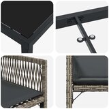 vidaXL Vrtni set za objed 5 pcs Siva poliratan | shoptok.hr