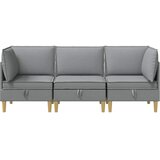  Set namještaja za dnevni boravak 3 pcs Svjetlosiva Tkanina | shoptok.hr