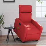 Maison Chic masažni naslanjač - Relax naslanjač s funkcijo vstajanja rdeče umetno usnje, (22062032) | Shoptok.si
