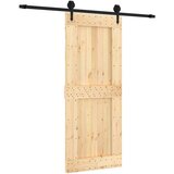  Drsna vrata s kompletom vodil 85x210 cm trdna borovina, (20999110) | Shoptok.si