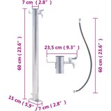  Vrtni stup za vodu 60 cm od nehrđajućeg čelika okrugli | shoptok.hr