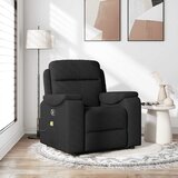 vidaXL Masažni naslonjač od tkanine crni | shoptok.hr