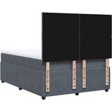  Krevet s oprugama i madracem tamnosivi 140x190 cm baršunasti | shoptok.hr