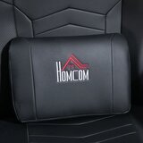  Igraća stolica funkcija masaže podesivi naslon oslonac za noge do 120 kg čelični okvir umjetna koža crna | shoptok.hr