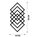 WALLXPERT Zidna dekoracija Geometrija, 60x30cm, Crna | Eponuda.ba