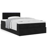  Otomanski krevet s madraca crni 120x190 cm baršunasti | shoptok.hr