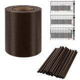 TIMMLUX trak za panelno ograjo za zaščito zasebnosti 450g/m2 19cm x 35m + 20 sponk rjav | Shoptok.si