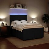  Krevet s oprugama i madracem crni 140 x 190 cm baršunasti | shoptok.hr