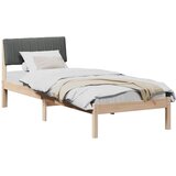  Okvir kreveta smeđe i tamnosivo 75 x 190 cm Masivna borovina | shoptok.hr
