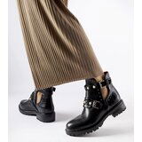 Gemre Black ankle boots with cut-out and pearls Asker | Shoptok.si