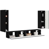  Set omare za televizijo na steni 4 pcs Črna Konstruiran les, (5000132375) | Shoptok.si