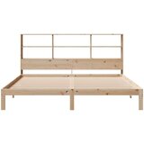 vidaXL Krevet s regalom za knjige bez madraca 200 x 200 cm od borovine | shoptok.hr
