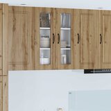  Zidni stakleni ormarić Umjetnički hrast 60 x 31 x 80 cm | shoptok.hr